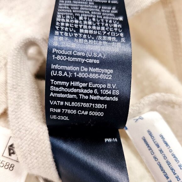 Tommy Hilfiger Denim Sweatshirt w/Side Tie Crop Pullover Women's Size XL - Picture 9 of 15